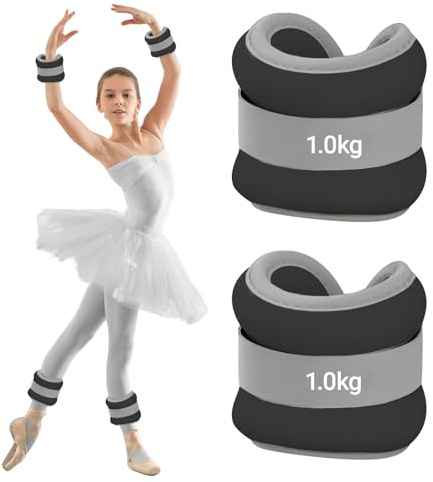 Viktmanschetter fot 2 stycken, vikter för ben och armar för nybörjare och barn, ankelvikter, fotvikter perfekt för pilates, yoga, yoga