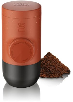 WACACO Minipresso GR2, cafetera de café molido portátil compatible con cafetera de café expreso, 18 bares operado manualmente (arcilla de cobre) (Copper Clay)