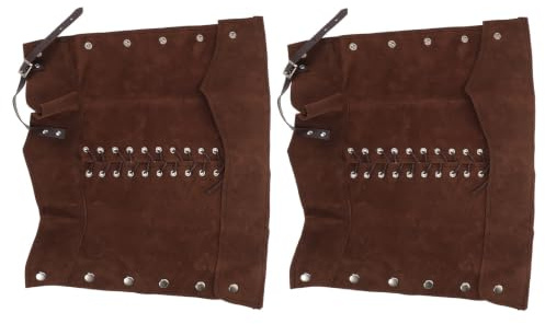 OATIPHO Mittelalterliche Stiefelüberzüge aus Kunstleder Elegante Renaissance Gamaschen für Cosplay und Themenhochzeiten Vielseitig und Tragbar in Braun Herren und Damen
