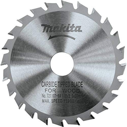 Makita 721107-6A Kreissägeblatt, Hartmetallbestückt, 11,4 cm, 24 Zähne, für allgemeine Zwecke