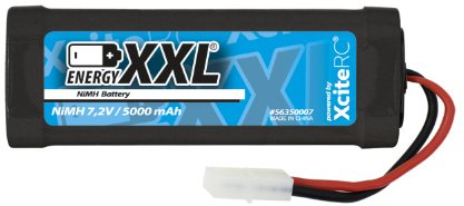 XciteRC 56350007 - Energy XXL Nimh Batterie Stick, JST-Anschlußstecker, 7.2 V, 5000 mAh