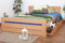 Doppelbett/Funktionsbett Easy Premium Line K6 inkl. 2 Schubladen und 1 Abdeckblende 180 x 200 cm Buche Vollholz massiv Natur