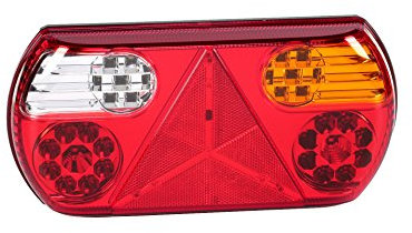 HELLA VALUEFIT 2VP 357 016-121 Heckleuchte - LED - 24V - Anbau/geschraubt - Lichtscheibenfarbe: mehrfarbig - Stecker: offene Kabelenden - rechts - Menge: 1