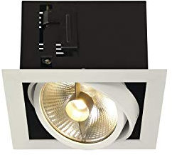 SLV LED Einbaustrahler KADUX, dreh- und schwenkbar | Dimmbare Decken-Lampe zur Beleuchtung innen | LED Spot, Fluter, Deckenstrahler, Deckenleuchte, Einbau-Leuchte | 1-flammig, GU10 QPAR111