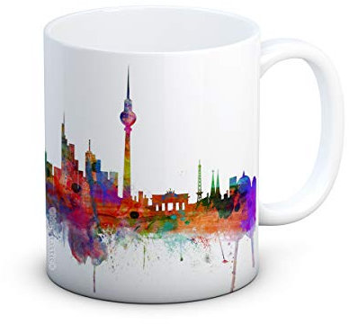 mug-tastic Berlin Skyline, Deutschland Stadtbild - Keramik Kaffeetasse Becher