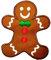 Aufnäher Bügelbild Aufbügler Iron on Patches Applikation Sticker Lebkuchenmann 6,8 x 8cm Farbe: Braun-Rot-Grün-Weiss