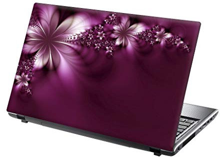 TaylorHe 13-14 inch Laptop Skin Vinyl Decal with Colorful Patterns and Leather Effect Laminate MADE IN England Pink Vintage Floral Patterns