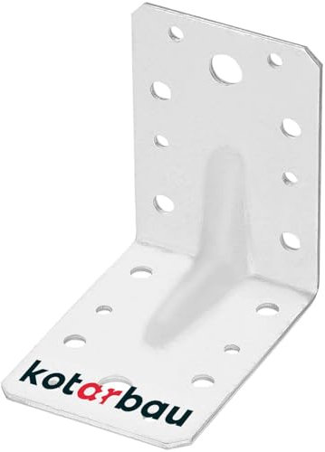 KOTARBAU® Équerre De Fixation - Acier Galvanisé - 90 x 90 x 65 mm - Argent - Renfort D'Angle Métal - Équerre de Fixation Renforcée - 90 Degrés