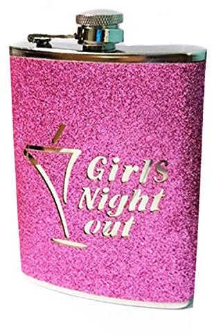 Prime Homewares Ladies Night Out Hip Flask (8oz Pink)