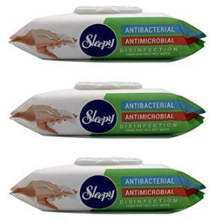 Lingettes Désinfectantes Antibacteriennes Antimicrobiennes - 100 lingettes
