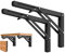 O'woda 2 Stück 300mm Klappkonsole Schwerlast, maximale Tragfähigkeit 50kg/110lb, Klappregalhalterungen, Regalträger & -Stützen, Klappscharnier für Haus Küche Büro Grill Wandhalterung - Stahl, schwarz