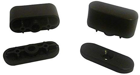 BUTEE PLATE POUR LAME FINALE EP8 MM NOIRE AVEC SUPPORT ET VIS (PAIRE)