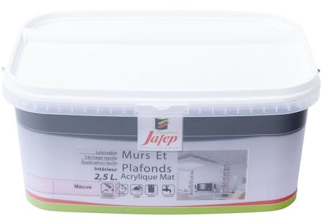 Jafep 12984 Peinture Mur et Plafond Acrylique Mat Mauve 2,5L