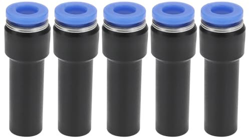 eMagTech 5 Teiliges Push Fit Reduzierstück von 10mm auf 6mm Push to Connect Kunststoff Sanitäranschluss 38.9x13mm für Verschiedene Gasquellen Verschiedene Pneumatische Systeme