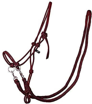 ARBO-INOX Knotenhalfter mit Zügel Kobaltblau (Pony, Bordeaux)
