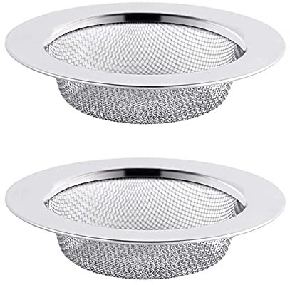Abflusssieb Edelstahl Rostfrei 2er Set, 11.5CM Haarsieb Dusche, Waschbecken Sieb Abfluss Spüle, Abfluss-Sieb Sink Strainer für Küche
