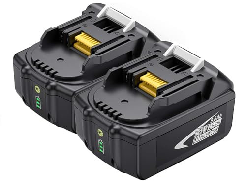 18v 5ah,Ersetzen Akku für Makita BL1850B BL1840 BL1840B BL1850 BL1860B LXT400 194204-5 mit ladezustandsanzeige,2 Stück