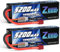 Zeee 2S Lipo Battery 5200mAh 7.4V 50C Hard case RC Battery with T Plug for 1/8 and 1/10 RC Vehicles Car RC Buggy Truggy RC Airplane UAV Drone FPV (2 Pack)