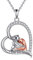 YFN Otter-Halskette, Sterlingsilber, Seeotter-Schmuck, 925er Sterlingsilber, Tierschmuck, Herz-Anhänger-Halskette für Frauen und Mädchen, 45,7 cm