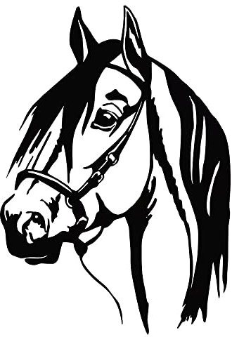 JILIP Schwarzer Pferdekopf Metall Wandkunst Dekor, 3D Wand Silhouette Metall Hängende Wand Skulpturen, Home Office Schlafzimmer Wohnzimmer Dekoration (Size : 11.8IN/30cm)