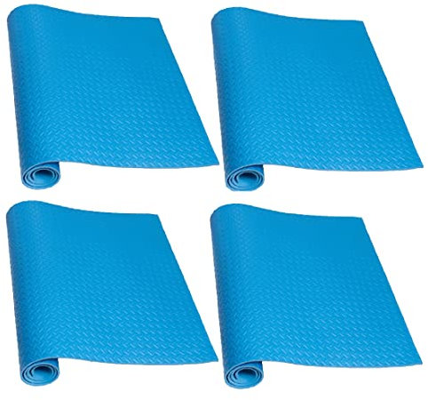 HD Fitness 4er-Set Bodenschutzmatte Pool Unterlage Laufband Schalldämmend Poolmatte | hellblau 200x100 cm