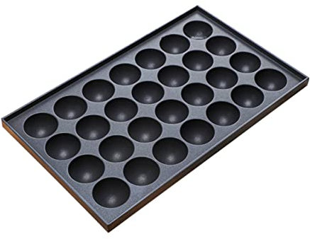 COLLBATH Aluminium Wachteleier Backform Schwarz, mit 28 Mulden