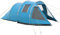 Outsunny 3-4 Man Tunnel Tent, Two Room Camping Tent with Windows and Covers, Portable Carry Bag, for Fishing, Hiking, Sports, Festival - Blue