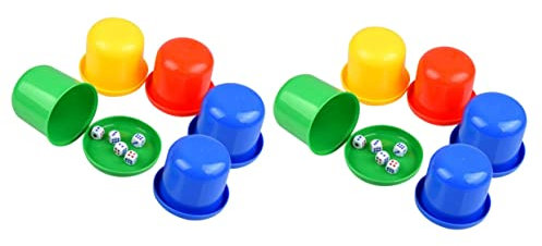 CLISPEED 10 STK Würfelstapelbecher Tassen Mit Deckel Würfelbecher Poker-würfelschüttler Pokerwürfel Würfel Und Becher Würfel in Einer Tasse Geschenke Stapeln D6 Spielpokal