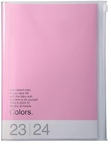 MARK'S 2023/2024 Taschenkalender A5 vertikal, COLORS, Pink: Von September 2023 bis Dezember 2024