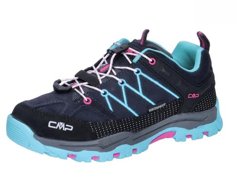 CMP Kids Rigel Low Trekking Shoes WP, Zapatos para Caminar, B Blue Acqua, 37 EU