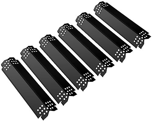 Unicook Grill Burner Covers for Nexgrill 720-0888, 720-0888N, 720-0830H, Expert Grills, Grill Heat Plates Replacement, Gas Grill Parts Kits, 14.6 Inch Heat Shields Tents, Flame Guards, 6 Pack