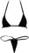 Czizitong Femmes Micro G-String Bikini 2 pièces Coulissant Top String Petit Soutien-Gorge Nouvelle (Noire)