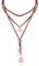 YANCHUN Long Boho Necklace for Women Suede Choker Necklace Bohemian Layered Leather Rope Turquoise Coin Pendant Necklaces Boho Jewelry Gifts (Long Boho Necklace Pink)