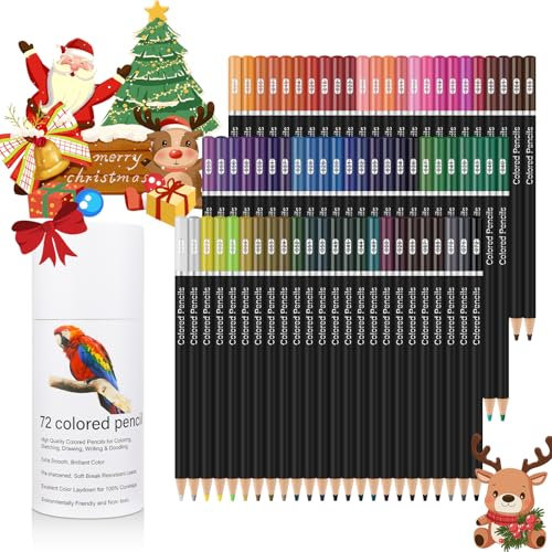 72 Buntstifte, Soft Core Qualität, intensiv pigmentierte Farben, professionelle Farbstifte Kunst Supplies für professionelle Künstler und Erwachsene Coloristen