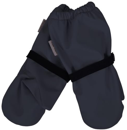Mikk-line PU-Regenfäustlinge mit Fleecefutte Blue Nights 86/92 | OEKO-TEX Standard 100 zertifiziert | Wasserdicht mit einer Wassersäule von 8.000 mm | Winddicht und isolierend | Kein PFAS hinzugefüg