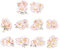 30 Stück Scrapbooking-Aufkleber, Mehrzweck-Blumen-DIY-dekorative Aufkleber für Handbuch, Notizbuch, Album (Sakura)