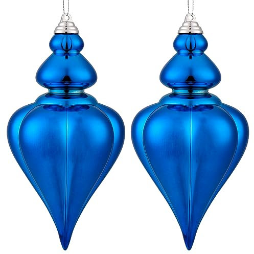 Briful 23CM Large Blue Baubles - Shatterproof Christmas Tree Decorations, Xmas Balls Hanging Ornaments for Holiday Decor
