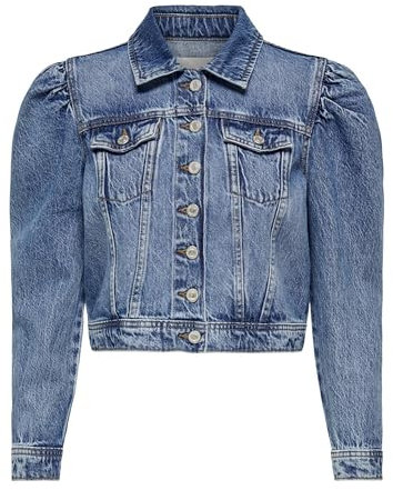 ONLY Women's Onlamanda Ls Puff DNM Jacket Azg, Blue, L