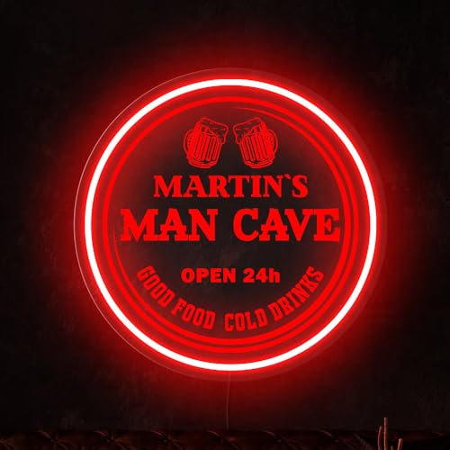 Benutzerdefiniertes Acryl Männerhöhlen Neonschild, Personalisiertes Männerhöhlenschild, Männerhöhlen LED Schild, Männerhöhlen Bierschild, Männerhöhlen Geschenk, Männerhöhlen Wandkunst