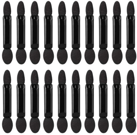 Brosse à Paupières, 20 PCS Sponge Eyeshadow Brush, Pinceau Ombre à Paupière, Brosse Fard à Paupière,Applicateurs De Fard À Paupières Pinceau,Noir