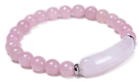 AILYFIRMO Pheromon-Armband, Glücks-Energie-Chakra-Stein-Armreif, 8 mm Stretch-Perlen-Armreif, für Damen und Herren (Pink)