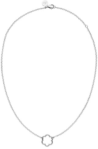 Purelei Bloom Halskette, Ovalankerkette mit Anhänger in Blütenform, Wasserfeste Kette für Damen aus Edelstahl, Lange verstellbar 40-45 cm