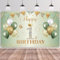 1.Geburtstag Banner Grün Gold,BTZO 1.Geburtstagsbanner,Deko 1 Geburtstag Dekoration Banner Hintergrund für 1 Mädchen und Jungen Geburtstagsfeier Deko