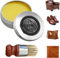 Evergloss Möbelsalbe für Leder, Evergloss Leder- und Möbelreparatursalbe, geeignet für Leder, Holz, Heimtextilien, Lederkleidung, Lederschuhe mit Borstenbürste (1 Stück)