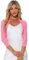 Allegra K Women's Semi Sheer Mesh Cardigan Elegant 3/4 Sleeves Stretchy Bolero Shrug Pinks M