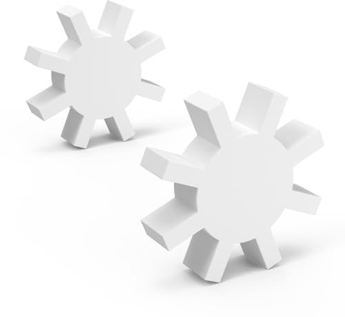 stonylab 2er-Pack Zahnrad-Magnetrührstab-Set, 40 mm x 7 mm, PTFE-beschichtete weiße Rührstäbe für Magnetrührer, Laborrührer, Mischanwendungen