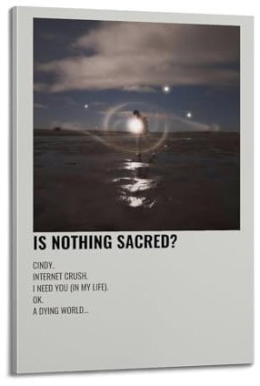 MHEGSNGA Jeremy Zucker - Is Nothing Sacred Poster, Vintage-Kunst-Cover, Raumdekoration, ästhetische Schlafzimmerdekoration, Leinwandposter für Schlafzimmer, 40 x 60 cm, Rahmenstil