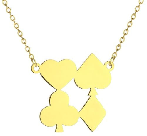 Während Halskette Ketten Schmuck Herren Frauen Anhänger Necklacepoker Ass Pik Anhänger Halskette Frauen Männer Spielkarten Schmuck