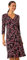 Roman Originals Tea Dress for Women UK Ladies Frill Hem Skater Wrap Jersey Stretchy Fit & Flare Flattering Knee Length Cocktail Party Occasion Holiday Going Out - Pink Noir - Size 18