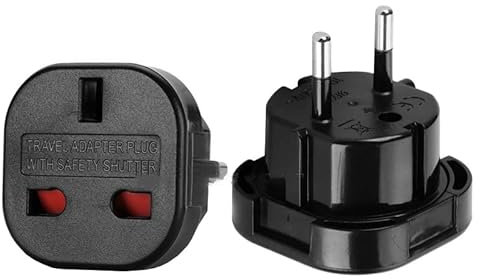 Adaptateur de Voyage UK vers UE - Convertisseur de Prise Electrique Européenne, Chargeur Euro [ PA27]